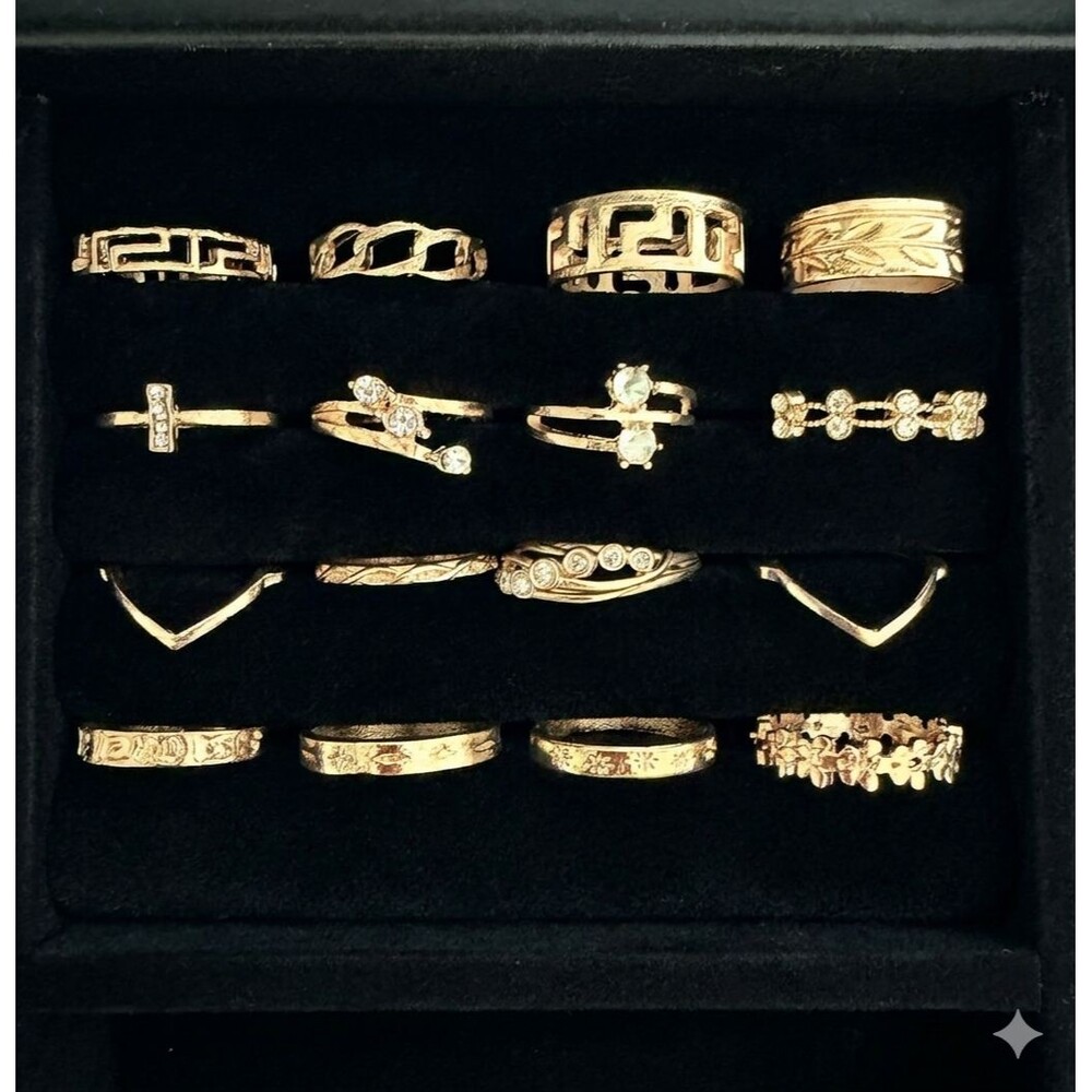 Gold Tone Stacking Rings Mixed Lot – Assorted Sizes, New Condition  Curated lot